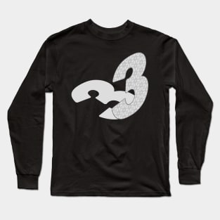 Isometric Number, Number Three Long Sleeve T-Shirt